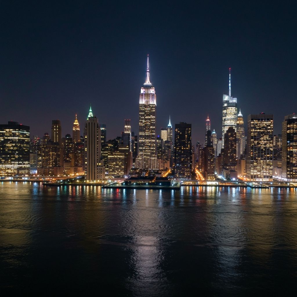 New York City - Manhattan skyline at night